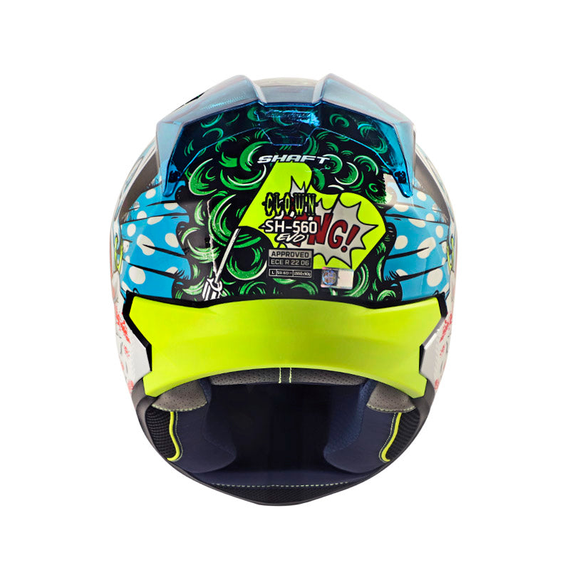 Casco SHAFT SH-560 EVO CLOWN L BLANCO.PR/AZUL · vista adicional