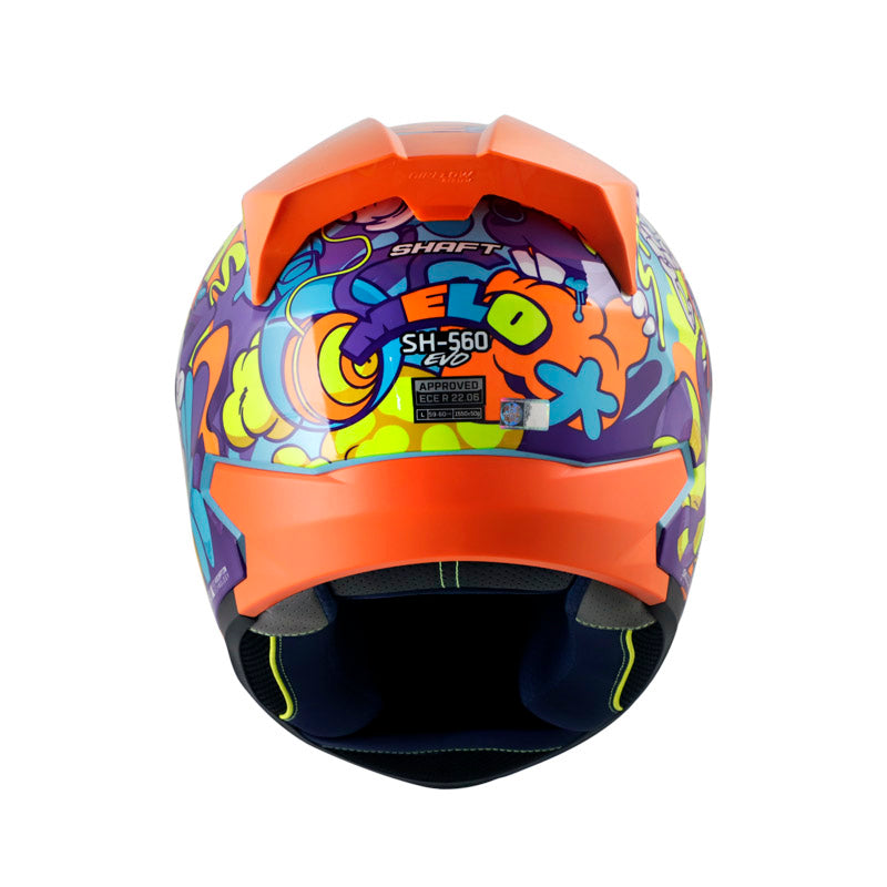 Casco SHAFT MELO L BLUE/NEON/ORANGE BRILLO · vista adicional