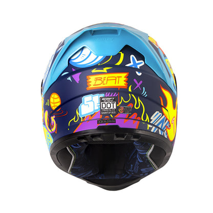 Casco SHAFT SH-502SP BEAT, AZUL.OS/AM.NEGRO · vista adicional