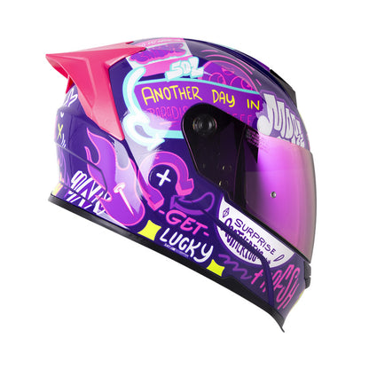 Casco SHAFT SH-502SP BEAT, MORADO/MR · vista adicional