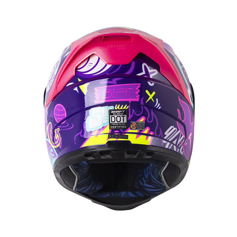 Casco SHAFT SH-502SP BEAT, MORADO/MR · vista adicional