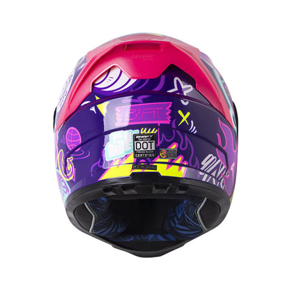 Casco SHAFT SH-502SP BEAT, MORADO/MR · vista adicional