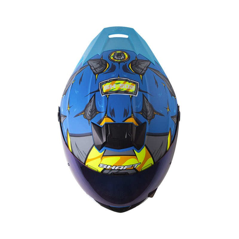 Casco SHAFT SH-502SP ELDYMON, AZUL/AM.NEGRO · vista adicional