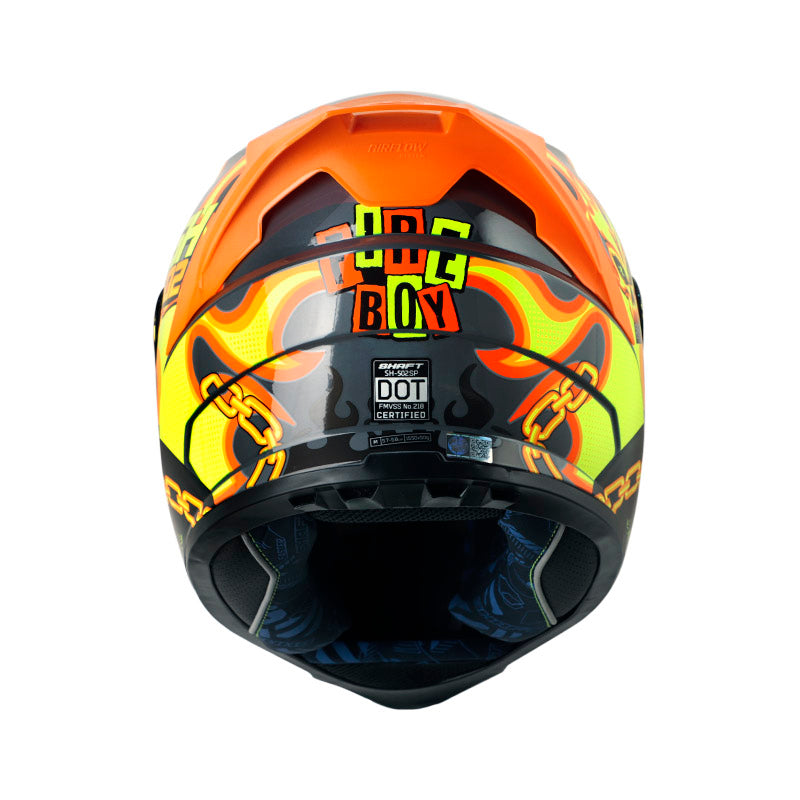 Casco SHAFT SH-502SP FIRE-BOY, GRE/NEO/ORANGE BRILL · vista adicional