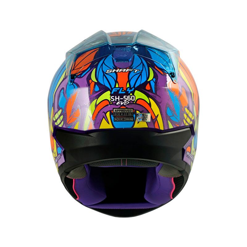 Casco SHAFT SH-560 EVO FLY L MORADO/AZUL · vista adicional