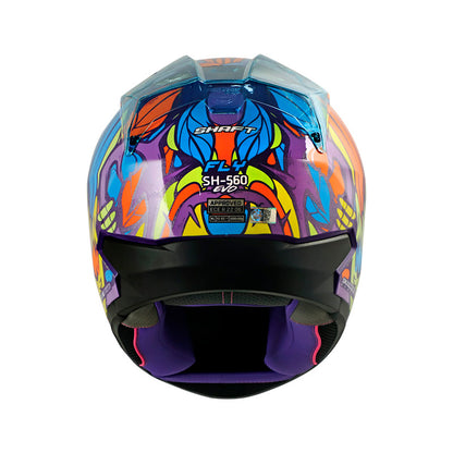 Casco SHAFT SH-560 EVO FLY L MORADO/AZUL · vista adicional
