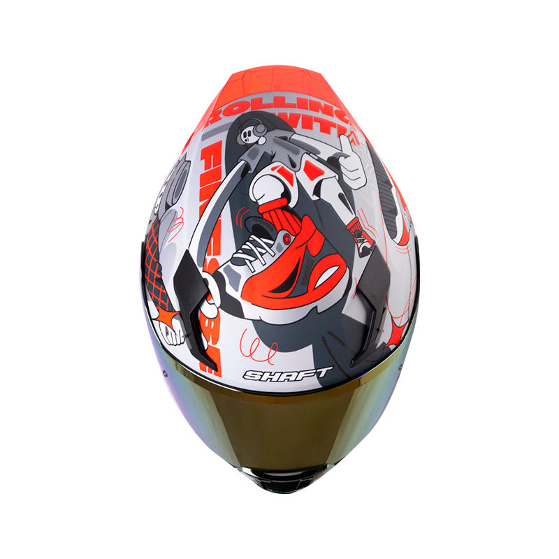Casco SHAFT SH-562R FAST FOOT L GRIS/ROJO UN 1 · vista adicional