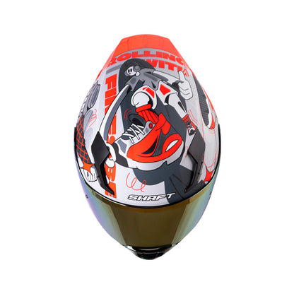 Casco SHAFT SH-562R FAST FOOT L GRIS/ROJO UN 1 · vista adicional