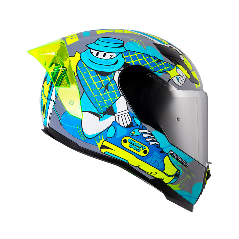 Casco SHAFT SH-562R FAST FOOT L GRIS/AZUL UN 1 · vista adicional