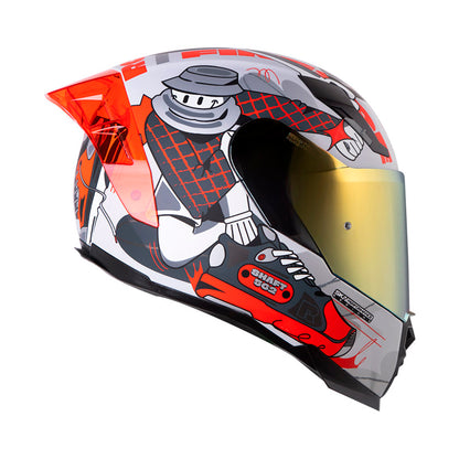 Casco SHAFT SH-562R FAST FOOT L GRIS/ROJO UN 1 · vista adicional