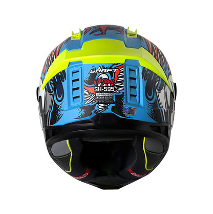 Casco SHAFT SH-595 OLD SKULL L AZUL/ROJO UN 1 · vista adicional