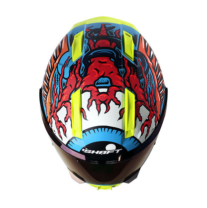 Casco SHAFT SH-595 OLD SKULL L AZUL/ROJO UN 1 · vista adicional