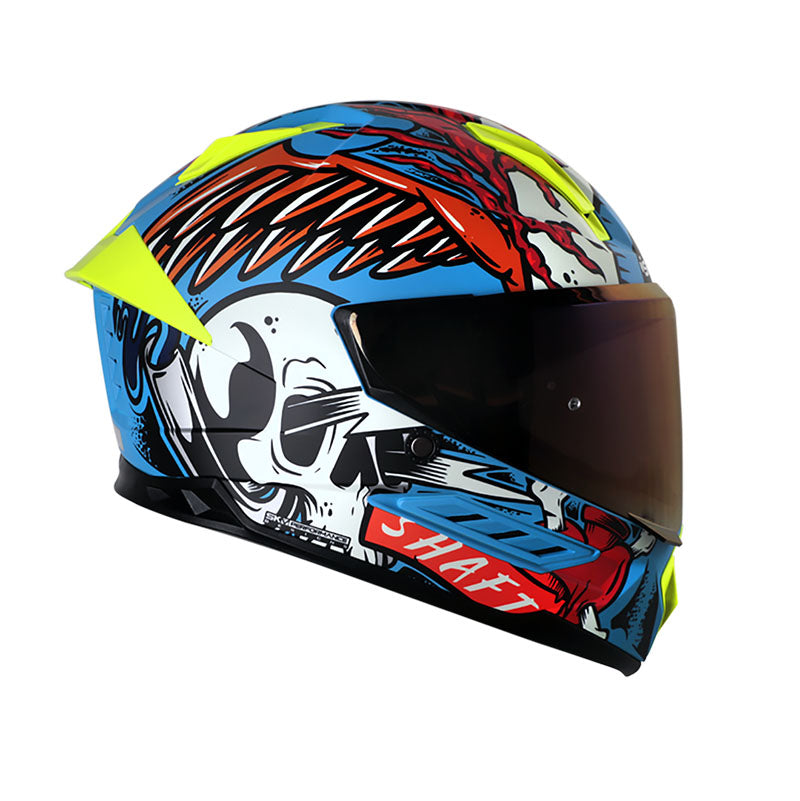 Casco SHAFT SH-595 OLD SKULL L AZUL/ROJO UN 1 · vista adicional