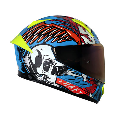 Casco SHAFT SH-595 OLD SKULL L AZUL/ROJO UN 1 · vista adicional