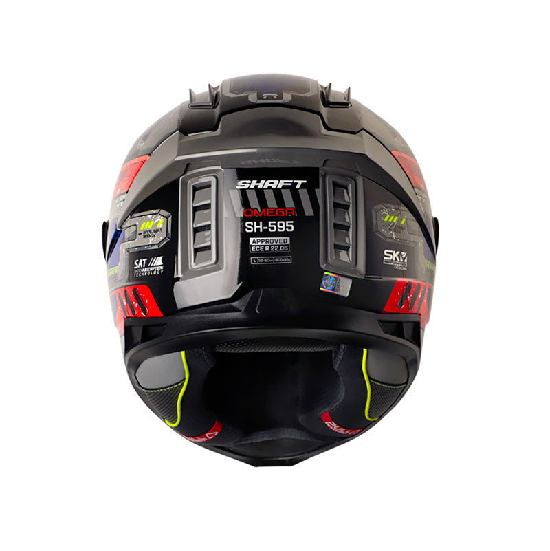 Casco SHAFT SH-595 OMEGA L GRIS.OS/ROJO UN 1 · vista adicional