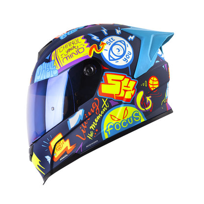 Casco SHAFT SH-502SP BEAT, AZUL.OS/AM.NEGRO