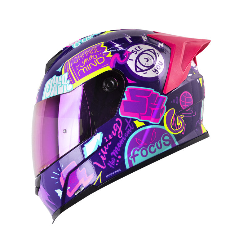 Casco SHAFT SH-502SP BEAT, MORADO/MR