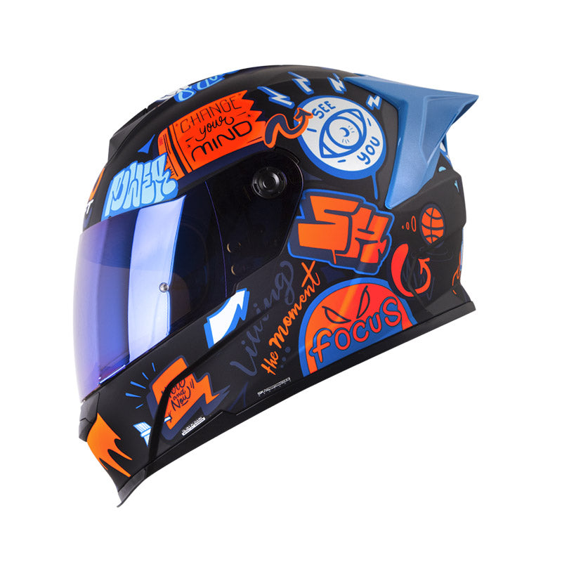 Casco SHAFT SH-502SP BEAT, NEGRO/NARANJA NEGRO