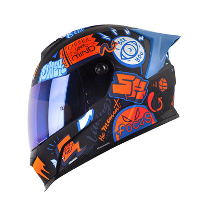 Casco SHAFT SH-502SP BEAT, NEGRO/NARANJA NEGRO