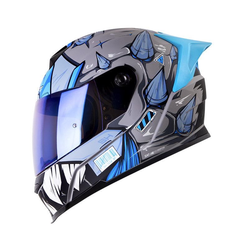 Casco SHAFT SH-502SP ELDYMON, GRIS/AZUL