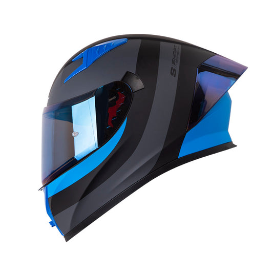Casco SHAFT SH-526SP EVO NARKAN, color NEGRO/AZUL
