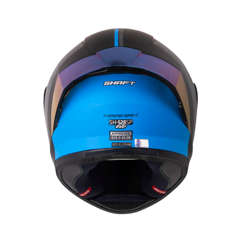 Casco SHAFT SH-526SP EVO NARKAN, color NEGRO/AZUL