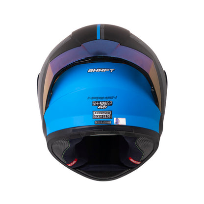 Casco SHAFT SH-526SP EVO NARKAN, color NEGRO/AZUL