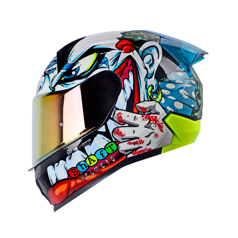 Casco SHAFT SH-560 EVO CLOWN L BLANCO.PR/AZUL