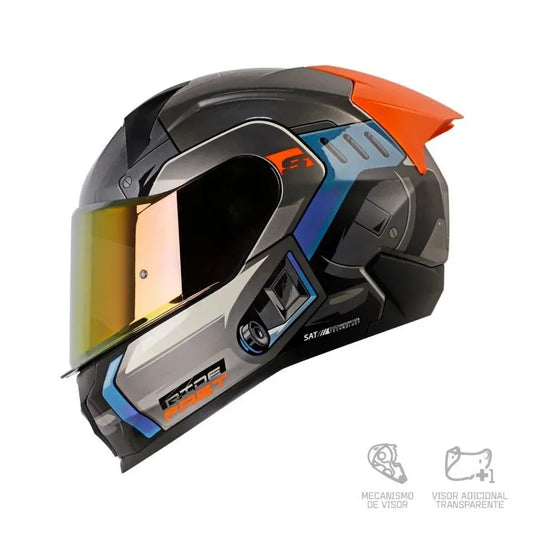 Casco SHAFT SH-560 EVO CHIEF L CHROME METALIC BRILLO