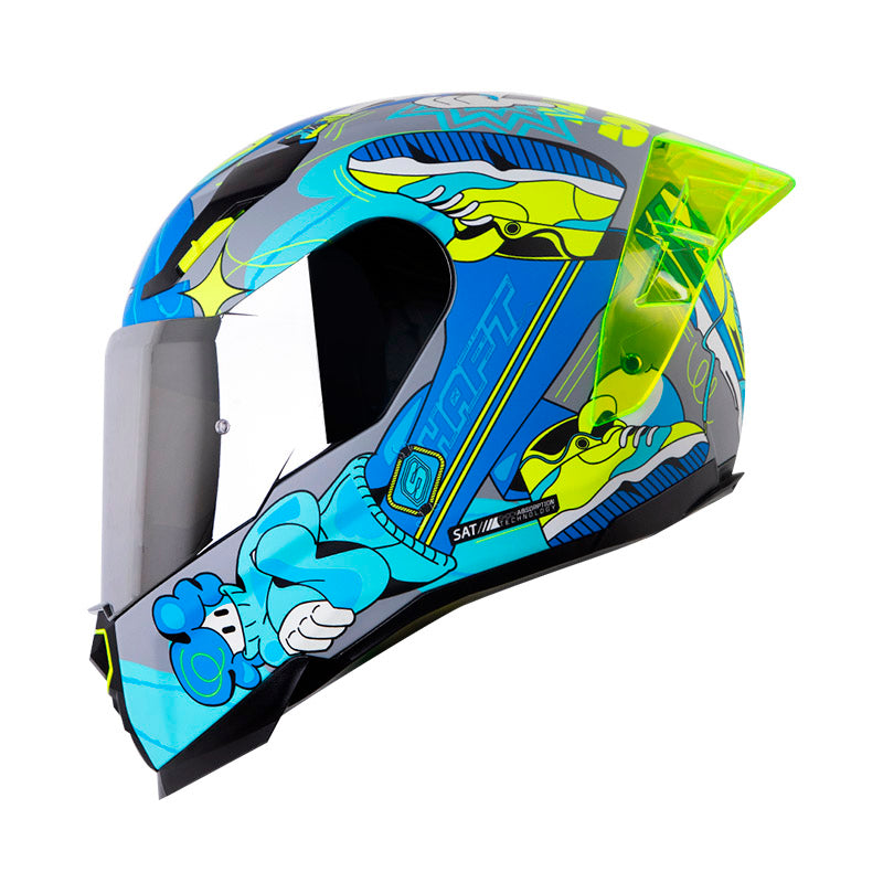 Casco SHAFT SH-562R FAST FOOT L GRIS/AZUL UN 1