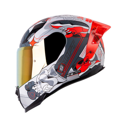 Casco SHAFT SH-562R FAST FOOT L GRIS/ROJO UN 1
