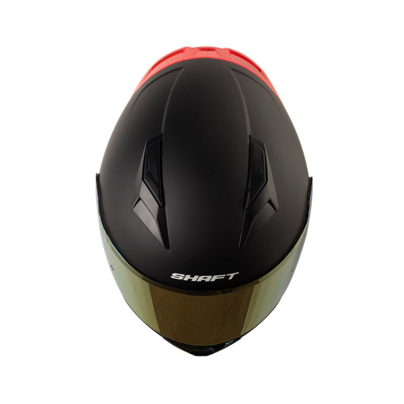 Casco SHAFT SH-582SP EVO SOLID NEGRO/ROJO, vista superior