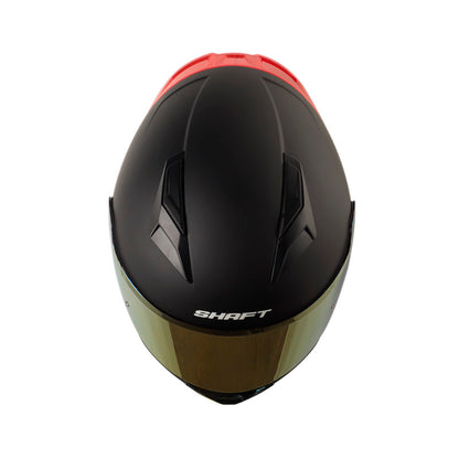 Casco SHAFT SH-582SP EVO SOLID NEGRO/ROJO, vista superior