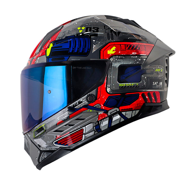 Casco SHAFT SH-595 OMEGA L GRIS.OS/ROJO UN 1