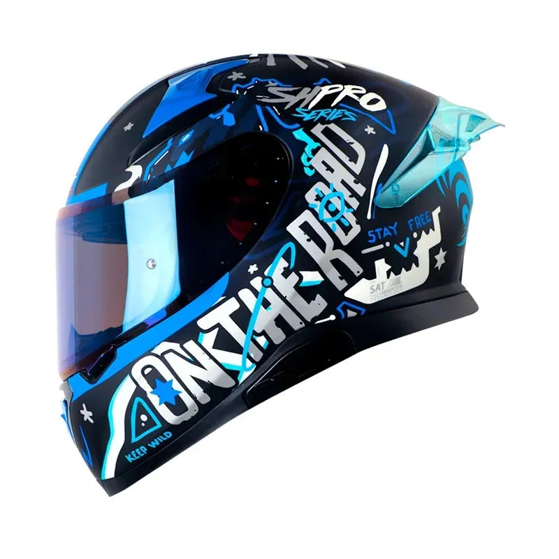 Casco SHAFT SHPRO-612DV EVO FUNNY, NEGRO/AZUL