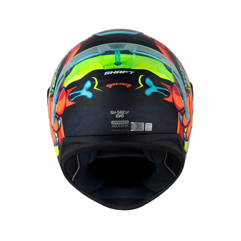 Casco SHAFT DRAKARYS naranja mate, vista 3