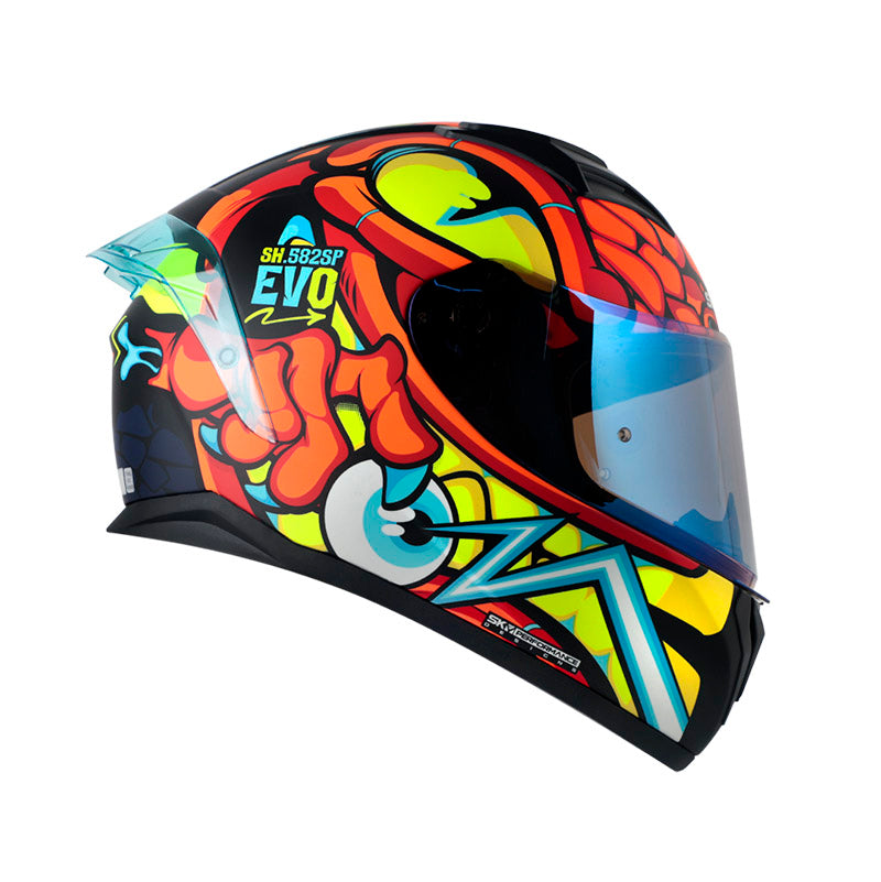 Casco SHAFT DRAKARYS naranja mate, vista 4